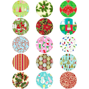 Mixed Christmas Prints - Edible Image Cake or Cookie Decorations - 4.5cm x 15 - CustomIcing.com.au