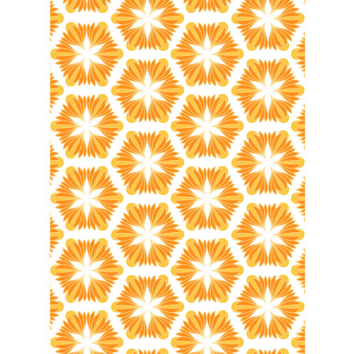 Orange Bursts Edible Printed Wafer Paper A4