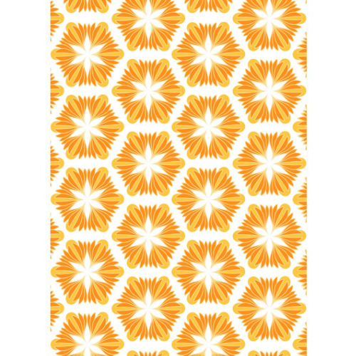Orange Bursts Edible Printed Wafer Paper A4 - CustomIcing.com.au