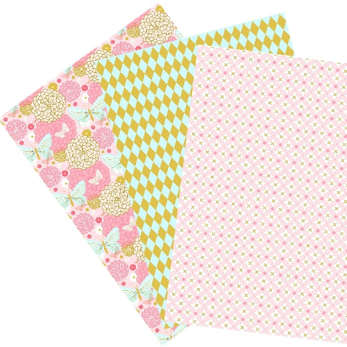 Pink Collection - 3 sheets Edible Printed Wafer Paper A4