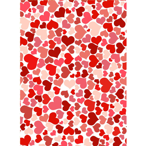 Red & Pink hearts - Edible Printed Wafer Paper A4