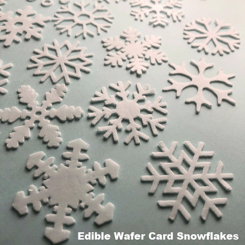 Edible Wafer Card Snowflakes - 24 pieces