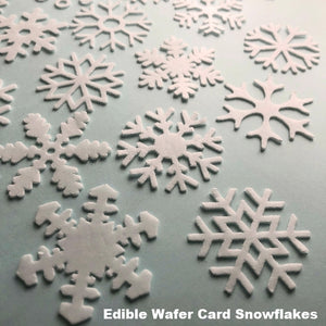 Edible Wafer Card Snowflakes - 24 pieces - CustomIcing.com.au