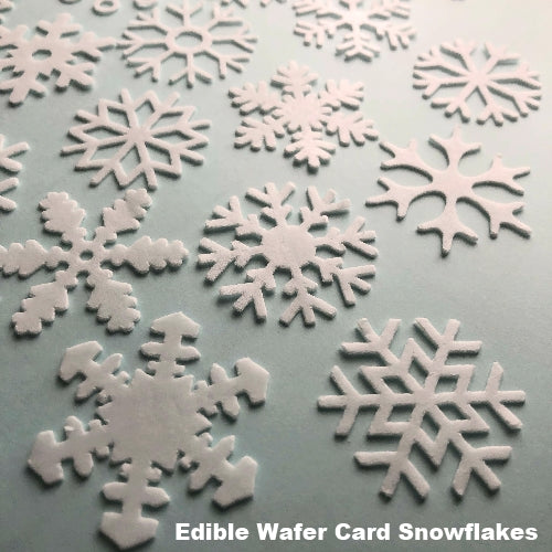 Edible Wafer Card Snowflakes - 24 pieces - CustomIcing.com.au