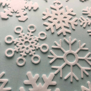 Edible Wafer Card Snowflakes - 24 pieces - CustomIcing.com.au