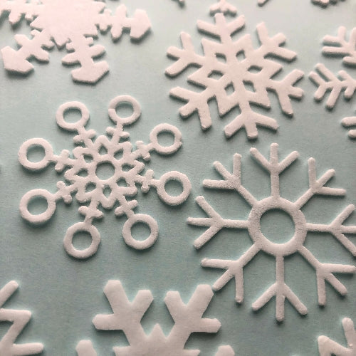 Edible Wafer Card Snowflakes - 24 pieces - CustomIcing.com.au