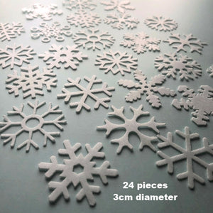 Edible Wafer Card Snowflakes - 24 pieces - CustomIcing.com.au