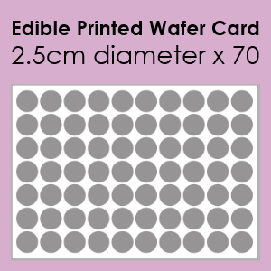 Custom Edible Printed Wafer Card - 70 x 2.5cm cut circles