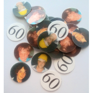 2.5cm diameter Custom Edible Printed Wafer Card 48 pieces - CustomIcing.com.au