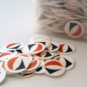 2.5cm diameter Custom Edible Printed Wafer Card 48 pieces - CustomIcing.com.au