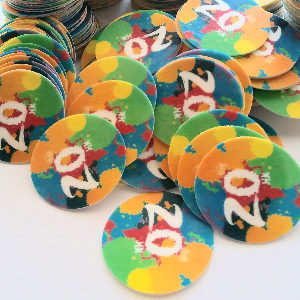 4cm diameter Custom Edible Printed Wafers 20 pieces - CustomIcing.com.au