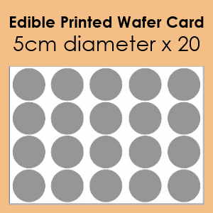 Custom Edible Printed Wafer Card - 20 x 5cm cut circles