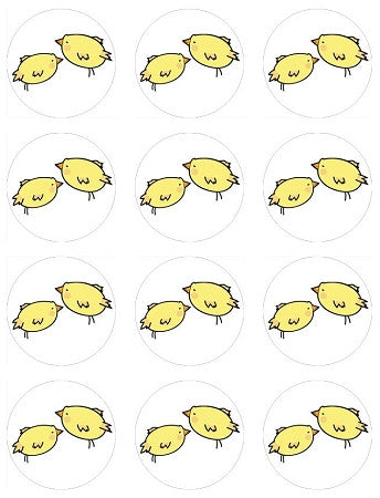 Easter Chicks Cupcake Toppers (4 sizes available)
