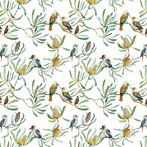 Kookaburra & Banksia designer Edible Printed Wafer Paper A4 - CustomIcing.com.au