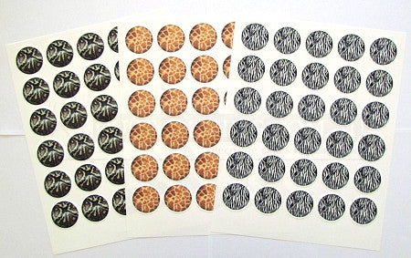 Mini Cupcake Animal Print Edible Image Cake Toppers (7 prints available) 3.3cm - CustomIcing.com.au
