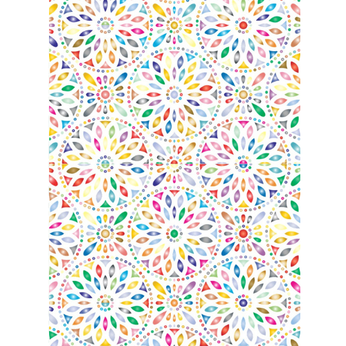 Rainbow Mandalas Edible Printed Wafer Paper A4