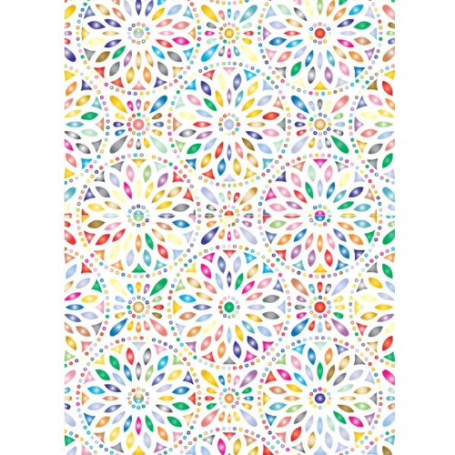 Rainbow Mandalas Edible Printed Wafer Paper A4 - CustomIcing.com.au