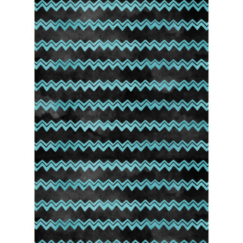 Black Teal Zig Zag Edible Printed Wafer Paper A4
