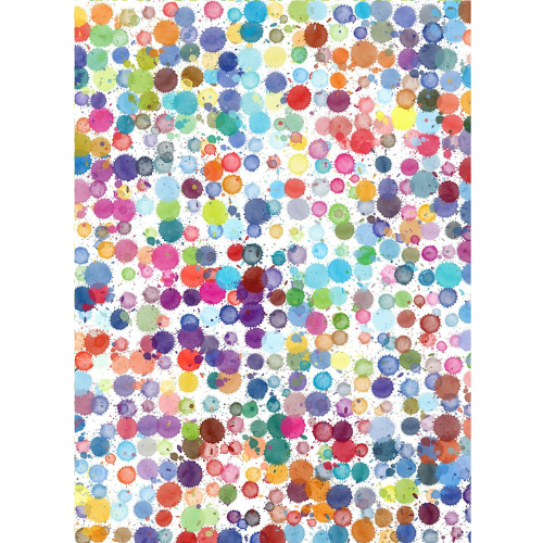 Watercolour Splat Dots Edible Printed Wafer Paper A4